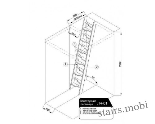 ЛЧ-01 вид2 чертеж stairs.mobi